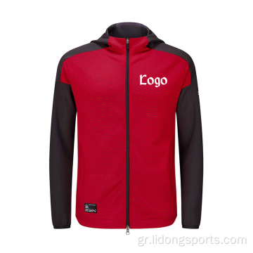 Το ελαφρύ ανδρικό πολυεστέρα Pullover Hoodie Sport Jacket